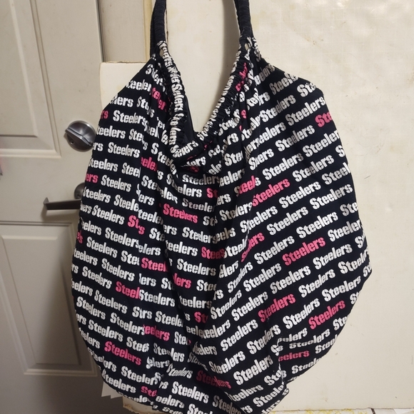 Stylish Black and Pink Steelers Hobo Bag - Picture 2 of 7